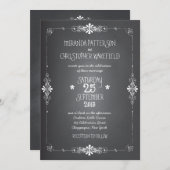 Chalkboard Mason Jar Wedding Invitation Kaart (Voorkant / Achterkant)