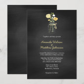 Chalkboard Mason Jar Wedding Invitations Kaart (Voorkant / Achterkant)