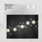 Chalkboard Mason Jar Wedding Lights Hartelijk dank Briefkaart (Voorkant / Achterkant)