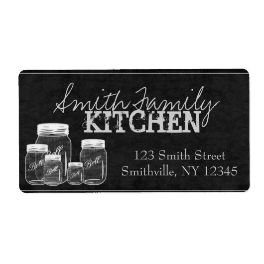 Chalkboard Mason Jars Large Labels (Voorkant)