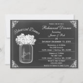Chalkboard Mason jars Wedding Rehearsal Invites Kaart (Voorkant)