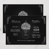  Chalkboard MasonJar Engagement Party Kaart (Voorkant / Achterkant)