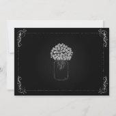  Chalkboard MasonJar Flowers Baby shower Kaart (Achterkant)