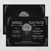 Chalkboard MasonJar Flowers Vrijgezellenfeest Kaart (Voorkant / Achterkant)