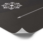 Chalkboard - Merry & Bright Kerstmis Poster (Hoek)