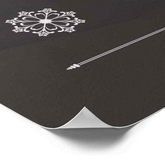 Chalkboard - Merry & Bright Kerstmis Poster (Hoek)