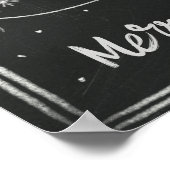 Chalkboard Merry Christmas Foto Lijst Poster (Hoek)