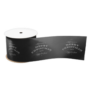 CHALKBOARD MERRY CHRISTMAS HOLIDAY RIBBON SATIJNEN LINT