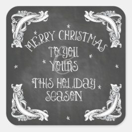 Chalkboard Merry Christmas Sticker