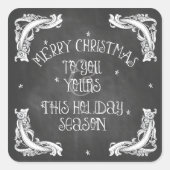 Chalkboard Merry Christmas Sticker (Voorkant)
