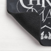 Chalkboard Merry Christus Mas Kerstreligie Muismat (Hoek)