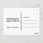 Chalkboard Merry kerst nieuwjaarsfeestdag foto Briefkaart (Achterkant)