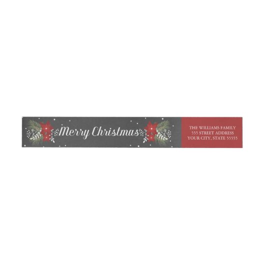 Chalkboard Merry kerst Return-adreslabel (Individueel)