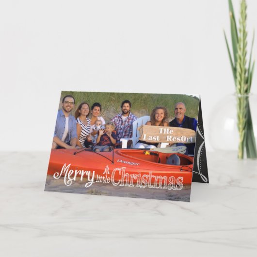 Chalkboard Merry-kerstfamiliekaart Feestdagen Kaart (Voorkant)