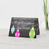 Chalkboard Merry-kerstfamiliekaart Feestdagen Kaart (Voorkant)