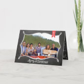 Chalkboard Merry-kerstfamiliekaart Feestdagen Kaart (Voorkant)