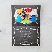 Chalkboard Merry-kerstfamiliekaart Feestdagen Kaart (Binnen)