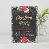 Chalkboard Merry-kerstfeestuitnodiging Kaart (Staand voorkant)
