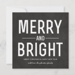 Chalkboard Merry-kerstfotokaarten Feestdagenkaart<br><div class="desc">Deze vakantiekaarten zijn leuk en feestelijk!</div>