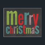 Chalkboard Merry-kerstkleurenkaart Feestdagenkaart<br><div class="desc">Chalkboard Merry-kerstkleurenkaart</div>