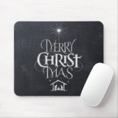 Chalkboard Merry Kerstmis Christelijke nationalite Muismat (Met muis)