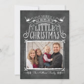 Chalkboard Merry Little KerstKaart (Voorkant)