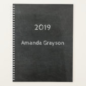Chalkboard met aangepaste datum en naam planner (Voorkant)
