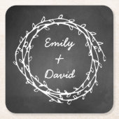 Chalkboard met aangepaste Onderzetters voor papier (Voorkant)