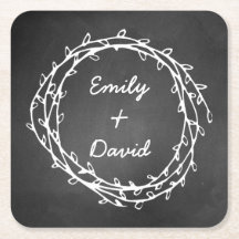 Chalkboard met aangepaste Onderzetters voor papier