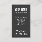 Chalkboard met alk-teksteffect visitekaartje (Voorkant)