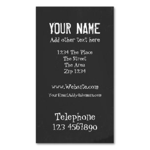 Chalkboard met alk-teksteffect visitekaartje magneet