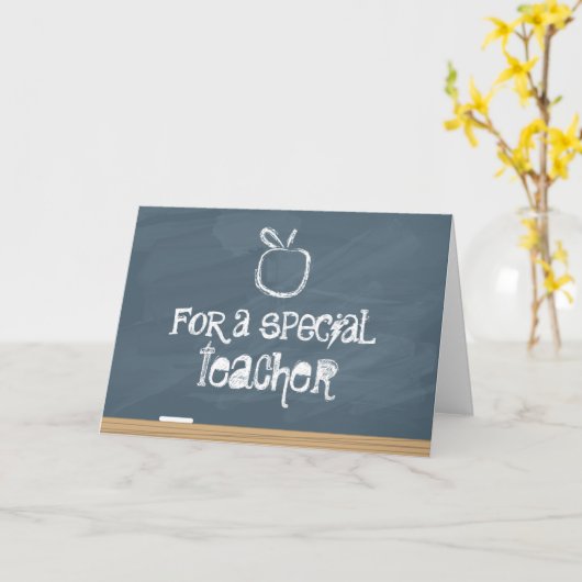 Chalkboard met Apple Kaart (Gele Bloem)