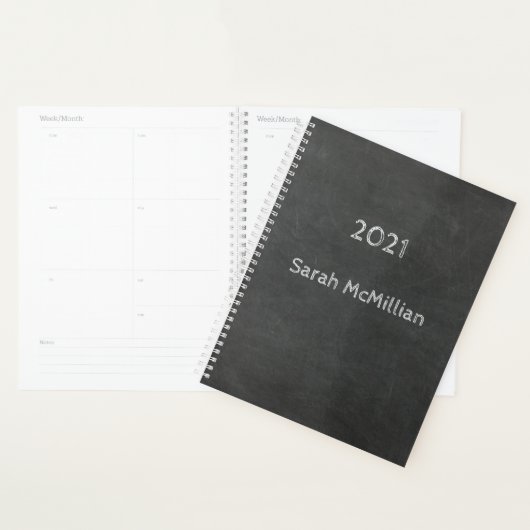 Chalkboard met datum en naam planner (Display)