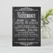 Chalkboard met een gevlekte Vlaams Woensdag Uitnod Kaart (Staand voorkant)