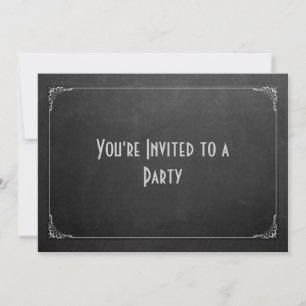 Chalkboard met Famcy Border Generic Party Kaart