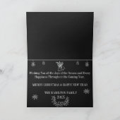 Chalkboard met kerstbekroonde fotokaart feestdagen kaart (Binnen)