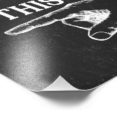 Chalkboard met lichte bruiloft "deze manier sign" foto afdruk (Hoek)