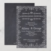 Chalkboard met lijst bruiloft repetitie diner kaart (Voorkant / Achterkant)