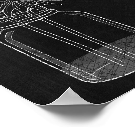 Chalkboard met Mason Jar Wedding Seding Chart Poster (Hoek)