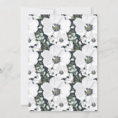 Chalkboard met witte bloemen Anemone bruids douche Kaart (Achterkant)