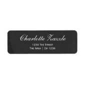 Chalkboard met witte tekst etiket (Voorkant)