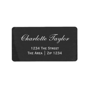 Chalkboard met witte tekst etiket