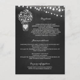 Chalkboard metselaar bruiloft details kaart