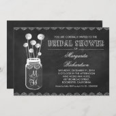Chalkboard metselaar pot bruids douche uitnodiging (Voorkant / Achterkant)