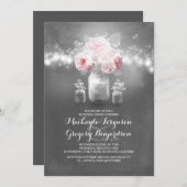 Chalkboard metselaar pot rustieke repetitie diner kaart (Voorkant / Achterkant)