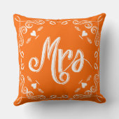 Chalkboard mevrouw Brides Pillow elke kleur Kussen (Achterkant)