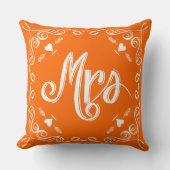 Chalkboard mevrouw Brides Pillow elke kleur Kussen (Voorkant)