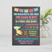 Chalkboard Mexicaanse Fiesta Bachelorette feest Kaart (Staand voorkant)
