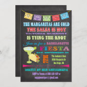 Chalkboard Mexicaanse Fiesta Bachelorette feest Kaart (Voorkant / Achterkant)