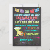 Chalkboard mexicaanse fiesta post bruiloft kaart (Voorkant)